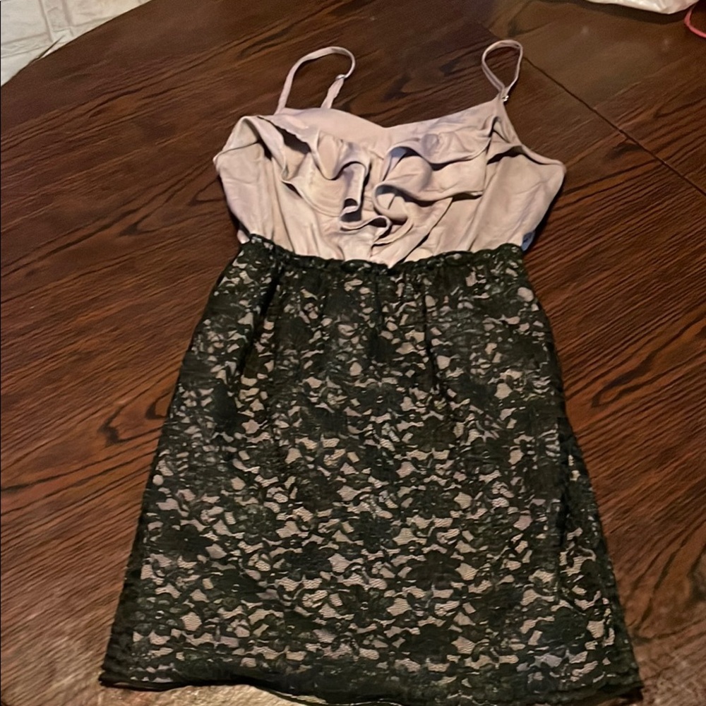 Black and Purple Ruched Babydoll Mini Dress